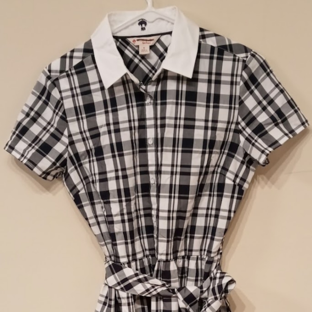 Black and white plaid dress